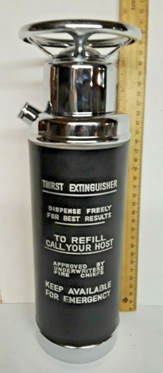 Vintage Thirst Extinguisher Musical Decanter Shaker Cocktail (plays Music)