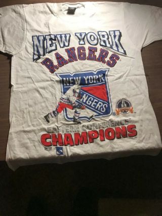 1994 Stanley Cup Final York Rangers Eastern Division Champs Shirt - Large