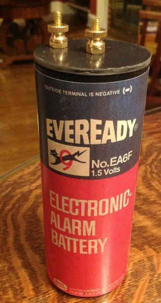 Antique Refillable 6 Eveready Dry Cell Battery Telephone,  Radio,  Lantern