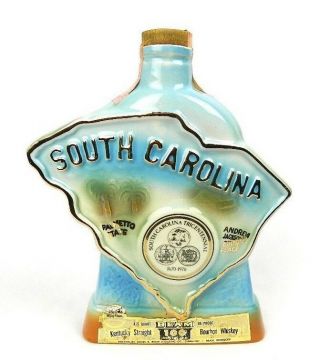 Jim Beam South Carolina Tricentennial 1670 1970 Empty Whiskey Bottle Decanter
