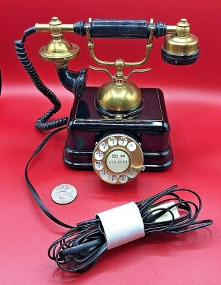 Vintage 1967 United States Telephone Company Model Us - 4 Rotary Dial Black