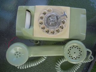 Vintage 1970 ' s GTE Light Green Rotary Wall Phone Starlite Automatic Electri 2