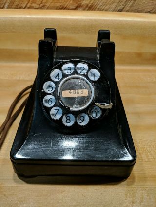 Vintage 1940 Antique Bell System Western Electric 302 Black Rotary Telephone