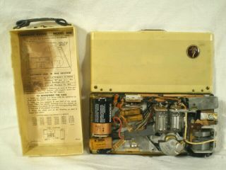 Vintage 1940s Emerson Portable Am Radio.  Model 508.  Bakekite Case.  Inop As - Is.