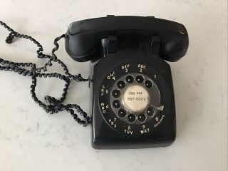Vintage 1965 Black Western Electric Bell Systems Rotary Dial Telep Phone Old