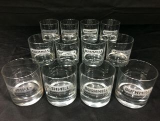 Bushmills Premium Irish Whiskey Rocks Glasses Tumbler Set Of 12
