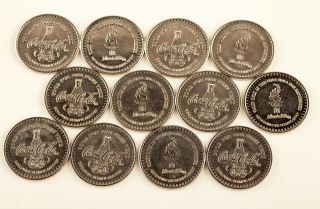 1996 Atlanta Olympics Coca Cola Coke Coin Token - 12 Coins (1 Dozen)