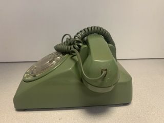 Vintage Rotary Desk Phone In Color Sage 3