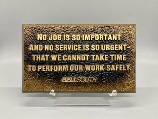 Bellsouth Safety Sign - Single Sided 6.  5 " X 4 " - Bruce Fox Incorporated