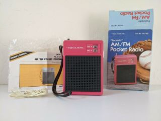 Flavoradio Realistic 12 - 720 Am/fm Radio 1989 Strawberry,  Perfectly