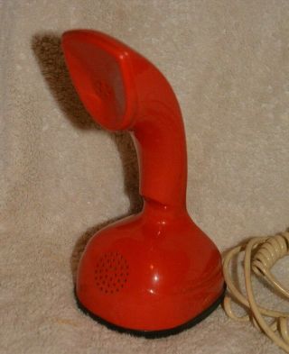 Vintage Ericafon North Electric Co.  Red Cobra Rotary Phone 8 " Tall; Galion Ohio