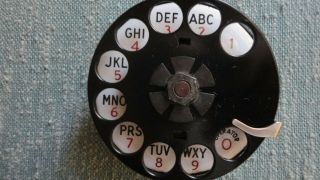 1965 Western Electric 6A Rotary Metro Telephone Dial & Number Card and Holder 2