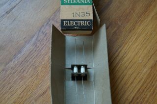 1 Vintage Nos Sylvania 1n35 Very Rare Germanium Diode Factory Matched Pair