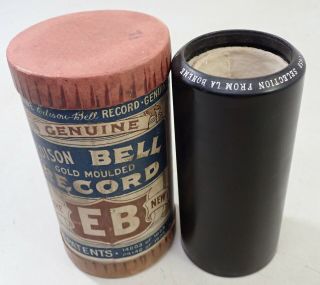Antique Edison Bell Wax Cylinder Phonograph Record 10458 La Boheme Rmb