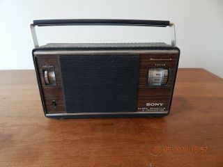 Vintage Sony (6r - 11?) Sensitive 9 Transistor Radio W/ Rf Amp/case Parts
