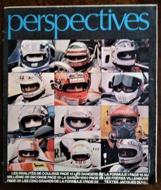 Gilles Villeneuve 1980 Perspectives Newspaper Sept.  1980 In French
