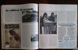 GILLES VILLENEUVE 1980 PERSPECTIVES NEWSPAPER SEPT.  1980 IN FRENCH 2