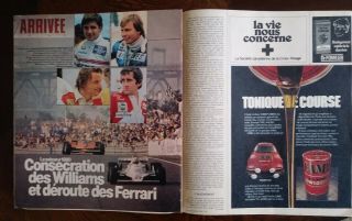 GILLES VILLENEUVE 1980 PERSPECTIVES NEWSPAPER SEPT.  1980 IN FRENCH 3
