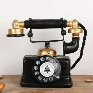 Vintage Telephone Model Display Antique Shabby Old Phone Home Office Decoration