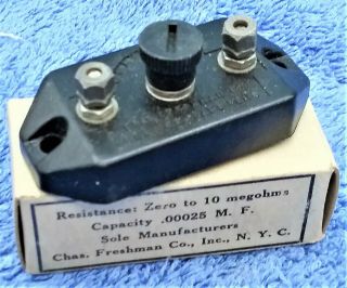 1 Nos Antique Radio Part Grid Leak Resistor,  Condenser
