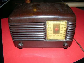 Vintage Art Deco Philco Transitone Bakelite Am Tube Radio 42 - Pt91 Parts Repair