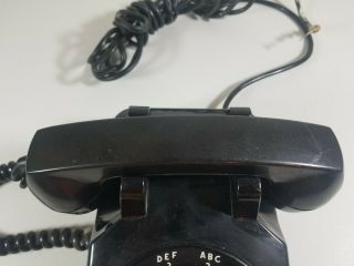 Vintage Black Rotary Desk Phone Western Electric Bell System C/D 500 3