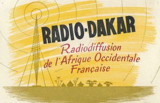 1956 Qsl: Radio Dakar,  Dakar,  French West Africa (afrique Occidental Francaise)