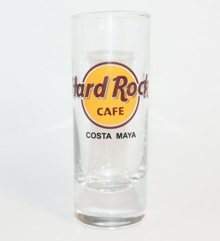 Hard Rock Cafe Costa Maya 4 Inch Tall Double Shot Glass Classic Logo Shooter Hrc