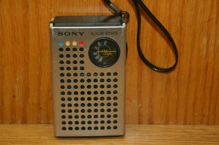 Sony Tr - 4100 Am Pocket Size Radio Fine 1970s Made In Japan Vintage