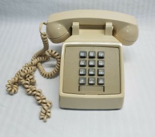 Vintage Retro Push Button Touch Tone Desk Phone Western Electric