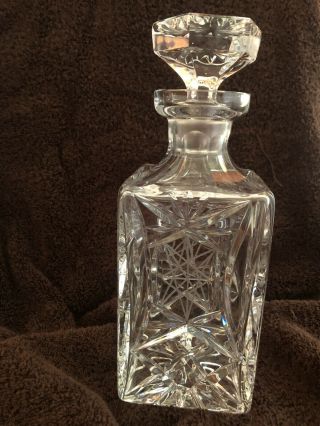 Brilliant Waterford (?) Crystal Decanter With Stopper No Mark Perfect
