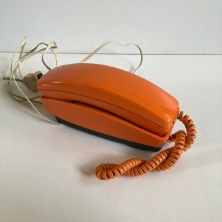 Vintage Gte Automatic Electric Orange Touch Tone Wall Hang Telephone Phone Cord