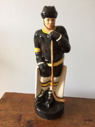 Vintage Paul Lux 1971 - Boston Bruins Hockey Player Liquor Decanter / Bottle