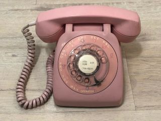 Vintage 1960’s Automatic Electric Pink Rotary Telephone Princess Phone (c3)