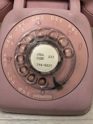 Vintage 1960’s Automatic Electric Pink Rotary Telephone Princess Phone (C3) 2
