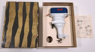 SWANK OUTBOARD BOAT MOTOR DRINK MIXER COCKTAIL BARWARE NOVELTY w/ ORIG BOX 2