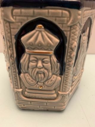 Unique Chess Player Game Lover Porcelain Ceramic Whiskey Decanter 6.  5 