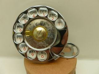 Vintage Enamel Chrome Rotary Dial Phone Ae Automatic Electric Nos Complete