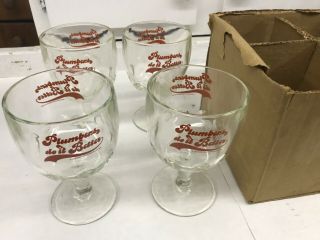 Vintage Plumbers Do It Better Glass Goblet Set Of 4 Hercules Chemicals Co Inc