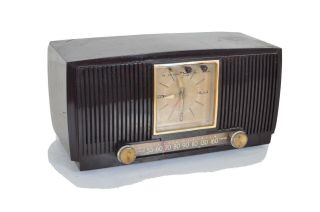 General Electric Brown Alarm Clock Radio Ge Model 577 Bakelite Tube Radio