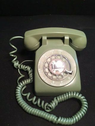 Vintage Western Electric Bell System Green Rotary Dial Telephone