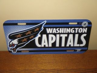 Washington Capitals Logo Nhl 12x6 Auto Plastic License Plate Tag Car Truck