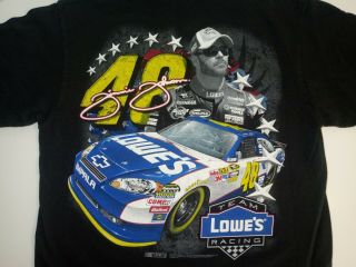 Nascar 2011 Jimmie Johnson 48 Lowes Car T Shirt - Size M - Delta Magnum Weight