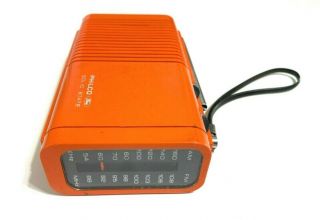 Philco Solid State Orange Ford Transistor Am/fm Radio &