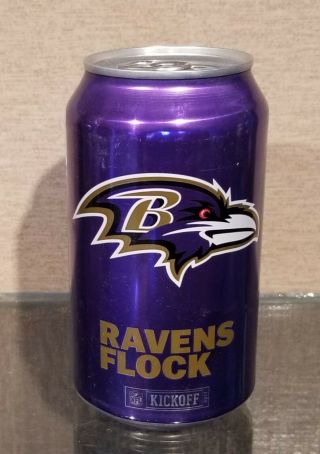 2017 Bud Light Baltimore Ravens Pull Top Beer Can Football Set Tab Intact Nfl