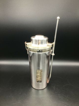 " The Barman " Art Deco Recipe Cocktail Shaker By Ghiso Circa 1930