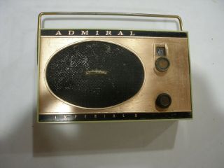 Admiral Imperial 8 Transistor Radio Radio Model Y2098 Best Outside