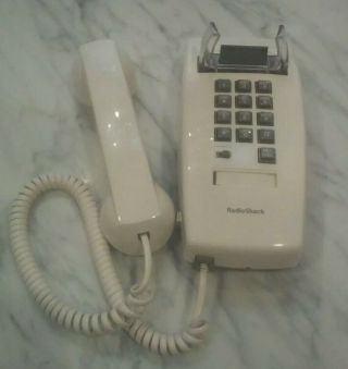 Vintage Radio Shack 43 - 3240 Retro Push Button Wall Mount Telephone Corded Phone