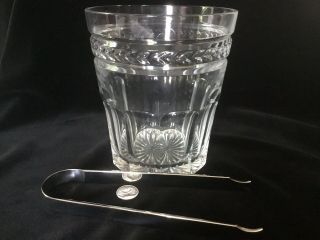 William Yeoward Crystal Glass Ice Bucket ‘georgia’ W Tongs