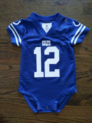 Indianapolis Colts Andrew Luck Jersey Baby One Piece - 12 Months